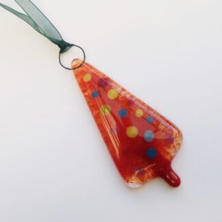 Fused glass tree decoration