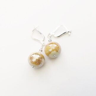 Gold glass earrings