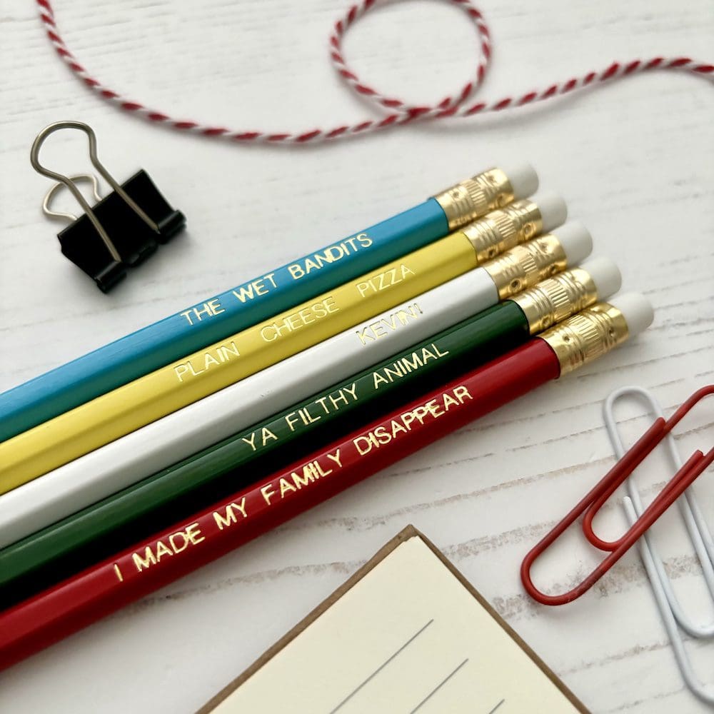 Home Alone Movie Themed Pencil Set - Christmas HB Pencil Set - Stocking Filler
