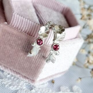 Handmade Sterling Silver 'Flowers in my ears' earrings