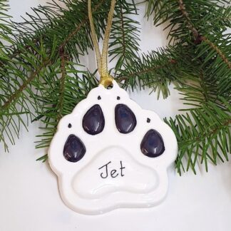 Personalised Hanging paw decoration