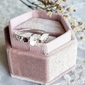 Handmade Recycled Silver 'Flowers on my finger' Tourmaline ring ring