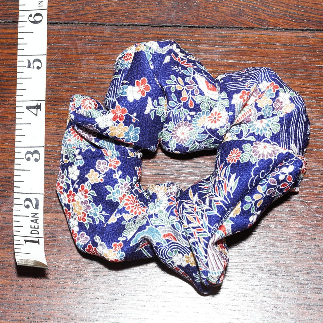 Large Silk Hair Scrunchies made from Recycled Japanese Silk Kimono Fabrics - Image 6