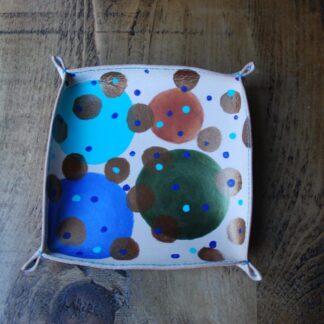 leather valet tray hand painted