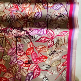 Woodland Seedheads Silk Scarf (Blush Colourway)