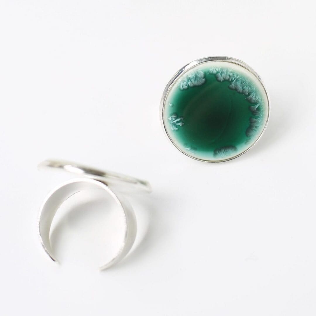 Porcelain statement ring, turquoise - Image 2