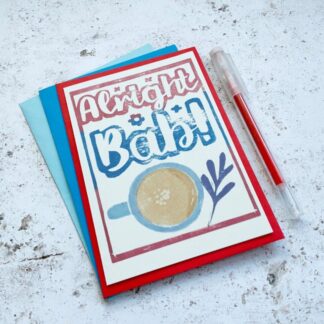 Alright Bab blank card, Brummie greetings card
