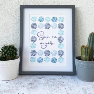 Purple Yarn A4 Print, Unframed Wool Skein Art