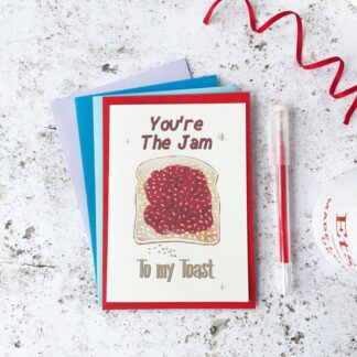 You're the Jam greetings card, humourous blank card