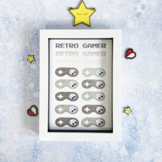 Retro Gamer A5 Print, vintage controllers, unframed