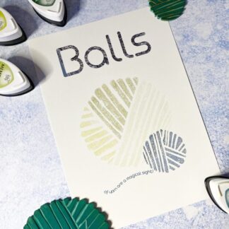 Yarn Balls Print, A5 unframed Print for yarn lovers