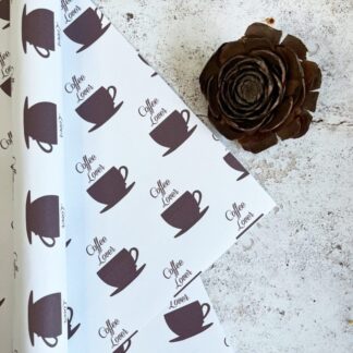 Coffee lover gift wrap, Set of 3 x A3 wrapping sheets, Coffee addict gift