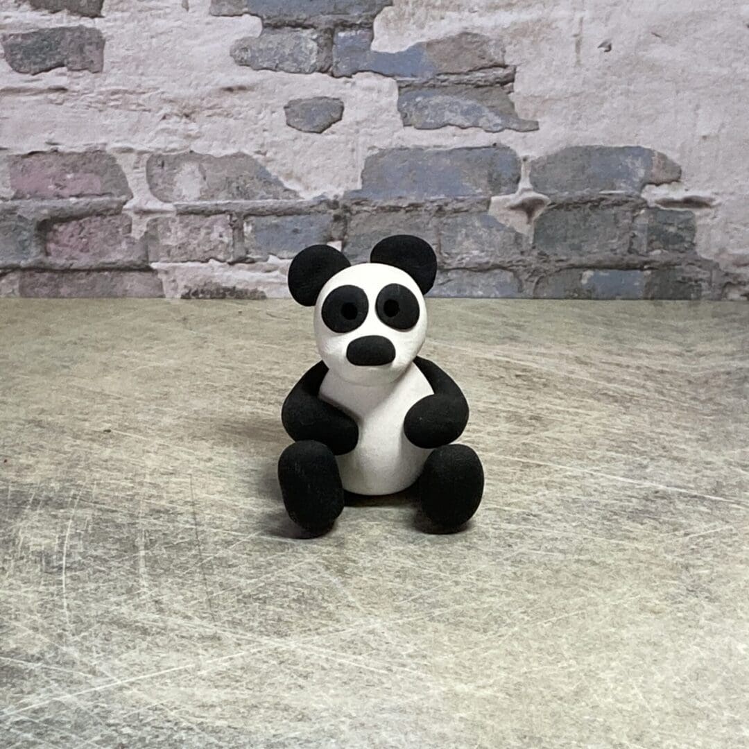 Panda clay figure miniature model - Image 2