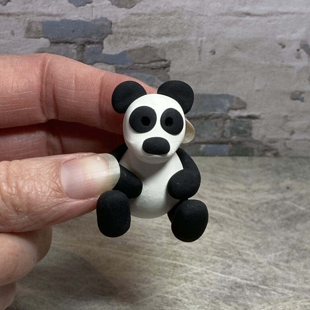 Panda clay figure miniature model - Image 3