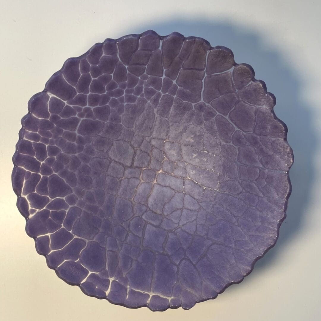 Small Purple Crackle Glass trinket bowl - Image 5