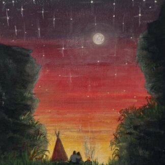 'Just the two of us' acrylic painting