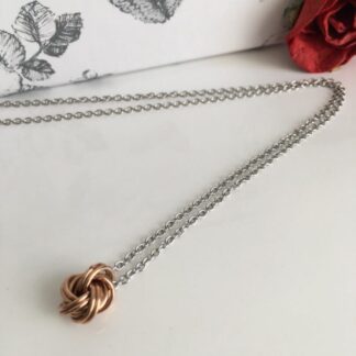Bronze-infinity-love-knot-necklace