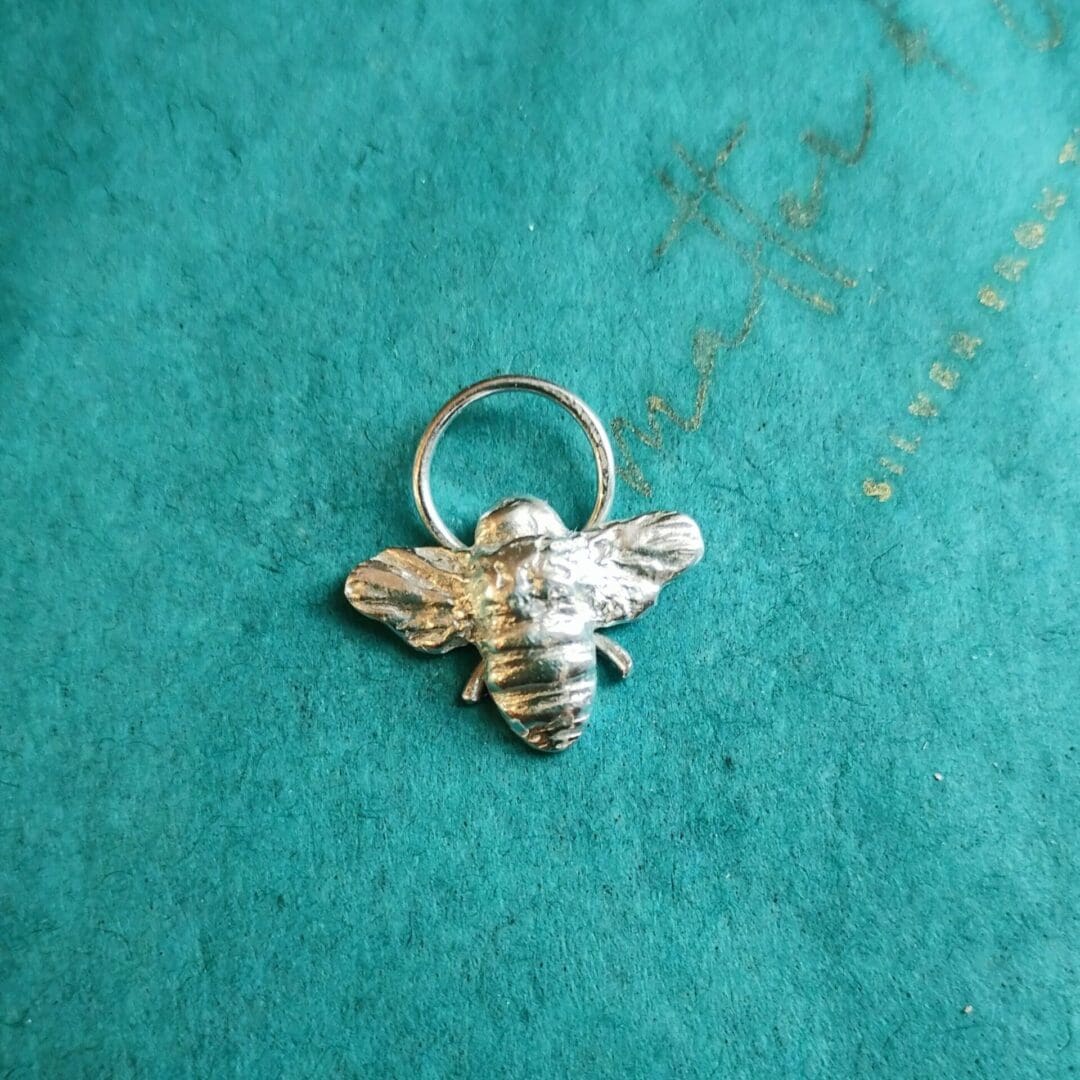 Bee Honeybee Fine Silver Necklace Sterling Silver Chain - Image 6