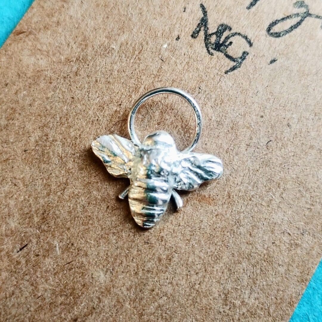 Bee Honeybee Fine Silver Necklace Sterling Silver Chain - Image 7