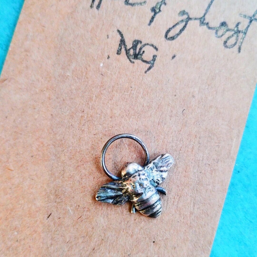 Silver Bee Pendant Necklace