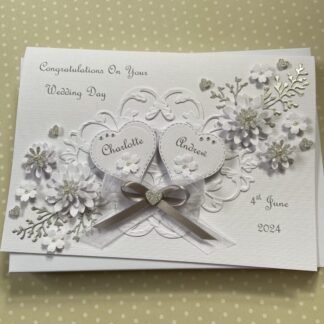 Personalised Handmade Wedding Day Card Gift Boxed Keepsake Engagement Anniversary
