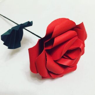 Coloured Paper Rose - Long Stem Paper Flowers