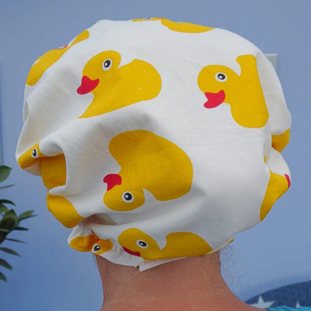 Liberty Print Pastel Flowers Luxury Shower Cap - Image 4