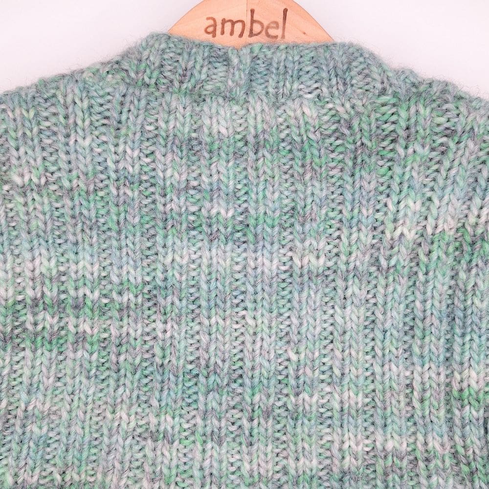 GreenBoys Chunky Retro Hand-Knitted Jacket/Cardigan in Alpaca blend yarn, 5-7yrs - Image 5