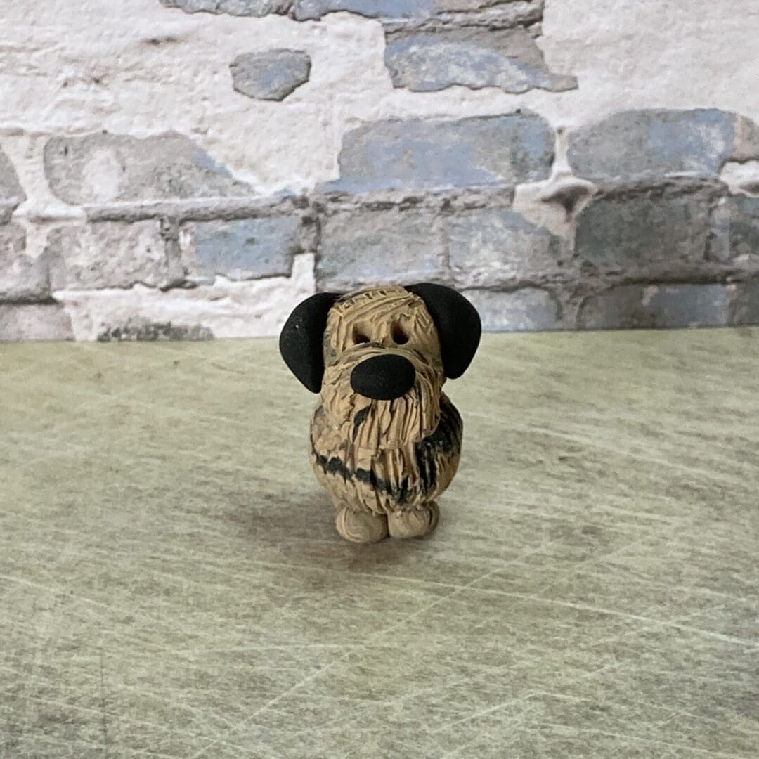 border terrier miniature clay figure