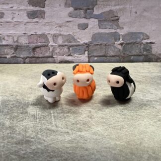 cow miniature clay figure