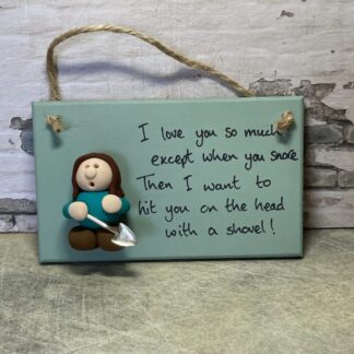 snorers wall plaque