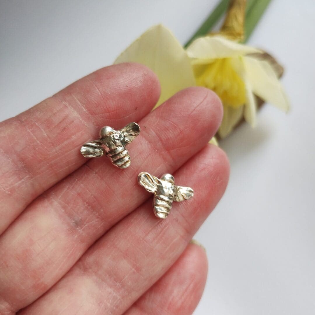 Bee Fine Silver Earrings Sterling Silver - Image 4