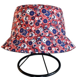 Liberty print cotton bucket hat in Carnaby Cosmos Cloud fabric