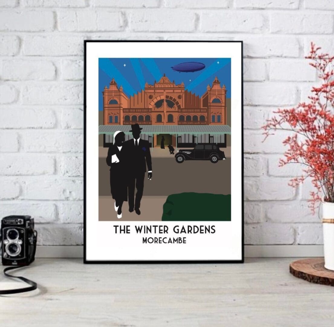 Morecambe Art Print. Limited Edition Morecambe - The Winter Gardens Theatre. Signed Limited Edition Original Art Print by Lidia Ranns