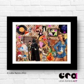 Limited Edition ‘Retropolis’ Nostalgic Pop Art Style Collage. Retro. 1970’s. Star Wars. Space Invaders. Action Man. Signed edition of 20