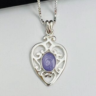fancy heart ashes necklace