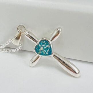 heart in cross ashes necklace
