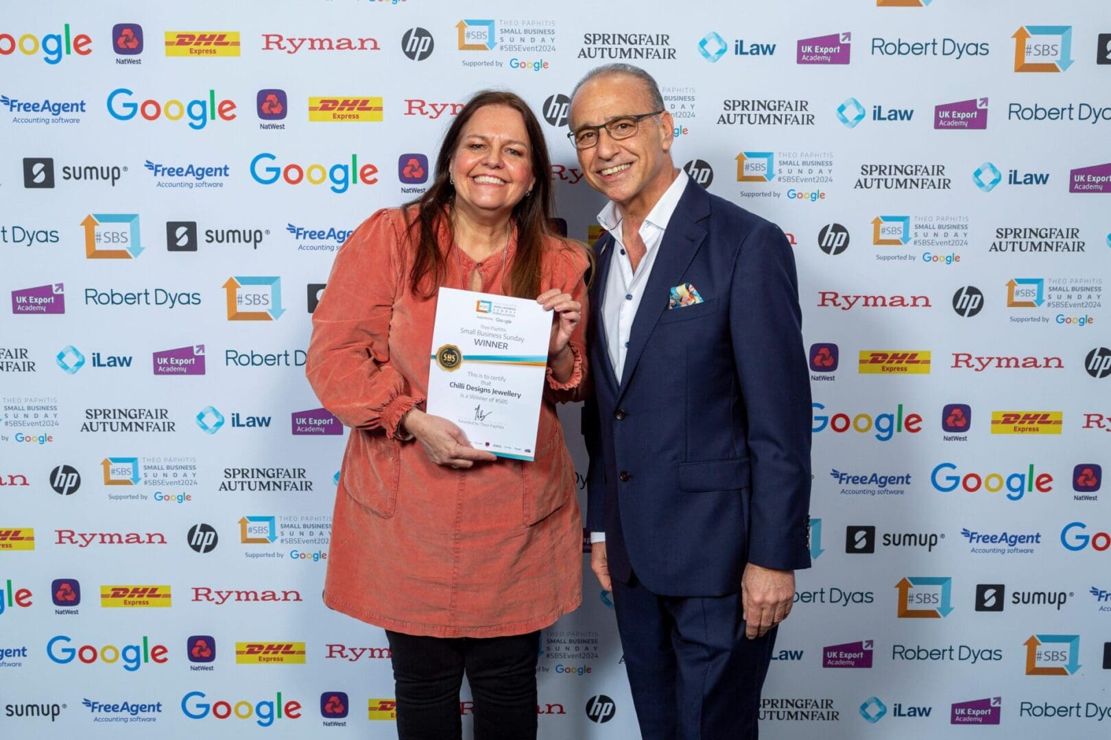 Justine Jarman Chilli Designs Jewellery with Theo Paphitis