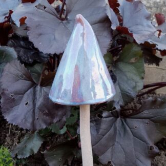 Blue & Purple Ceramic Mushroom