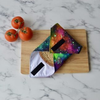 Handmade Reusable Sandwich Wraps - Spaced Themed - Starburst