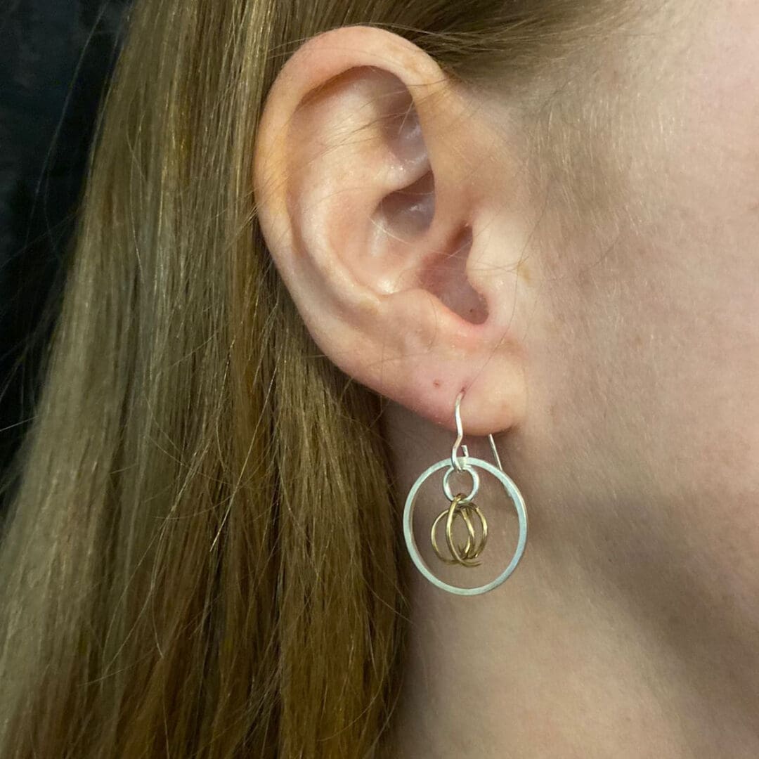 Sterling Silver Ring And 14ct Filled Gold Wire Knot Earrings - Image 7