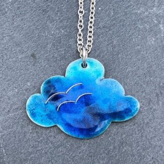 Cloud Enamel Pendant