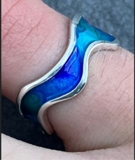 Enamel Wave Ring - Image 4