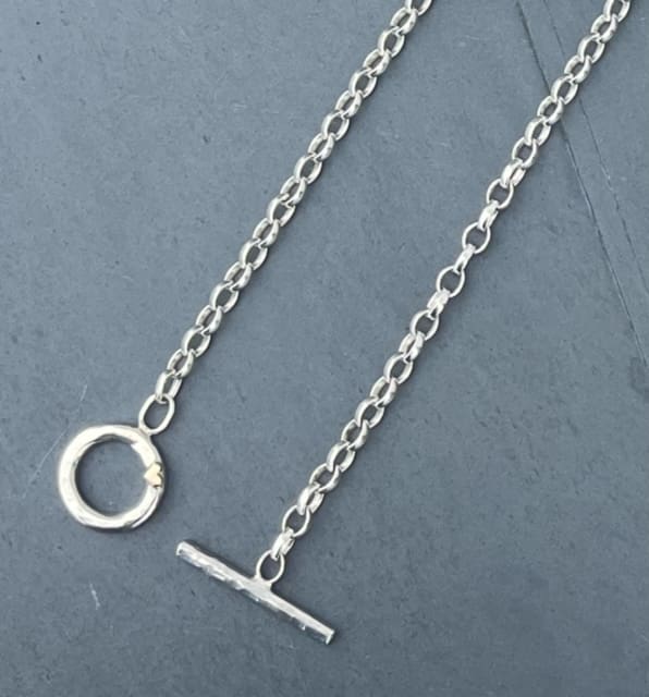 Gold Heart Fob Necklace - Image 5