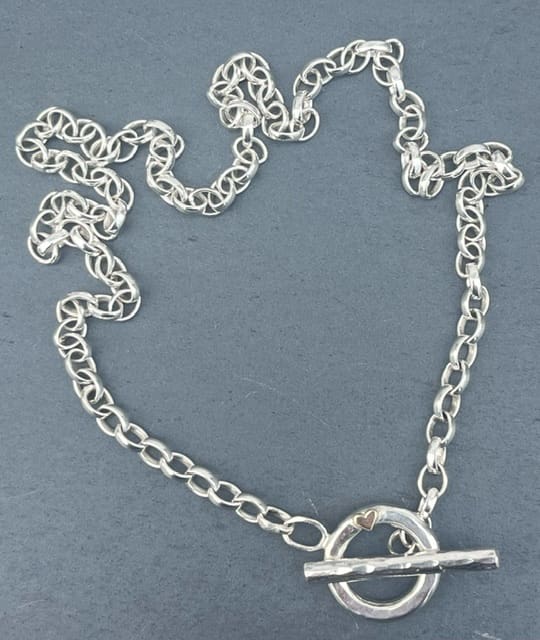 Gold Heart Fob Necklace - Image 6
