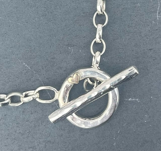 Gold Heart Fob Necklace