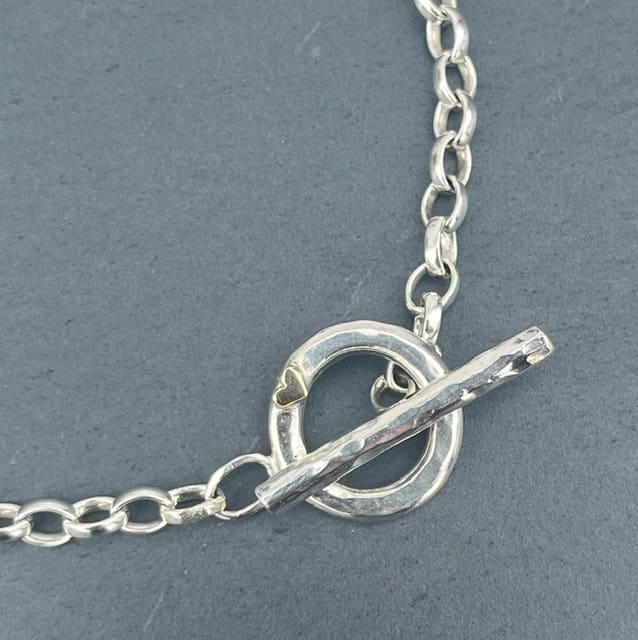 Gold Heart Fob Necklace - Image 7