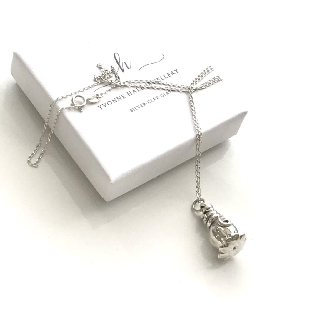 Fine Silver Poppy Seed Head Pendant Necklace - Image 6