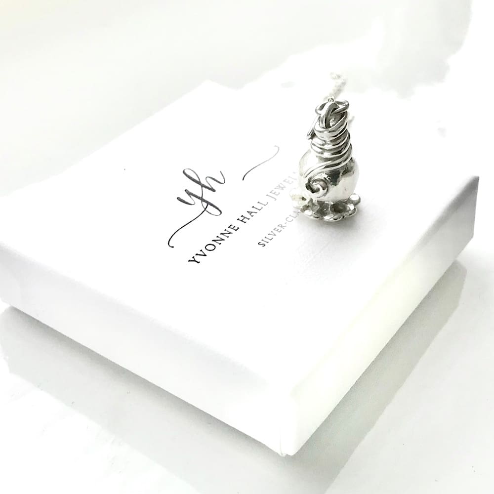 Fine Silver Poppy Seed Head Pendant Necklace - Image 4