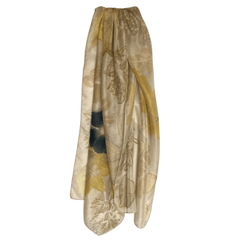 Lightweight Green Silk Scarf 23109 marian may textile art